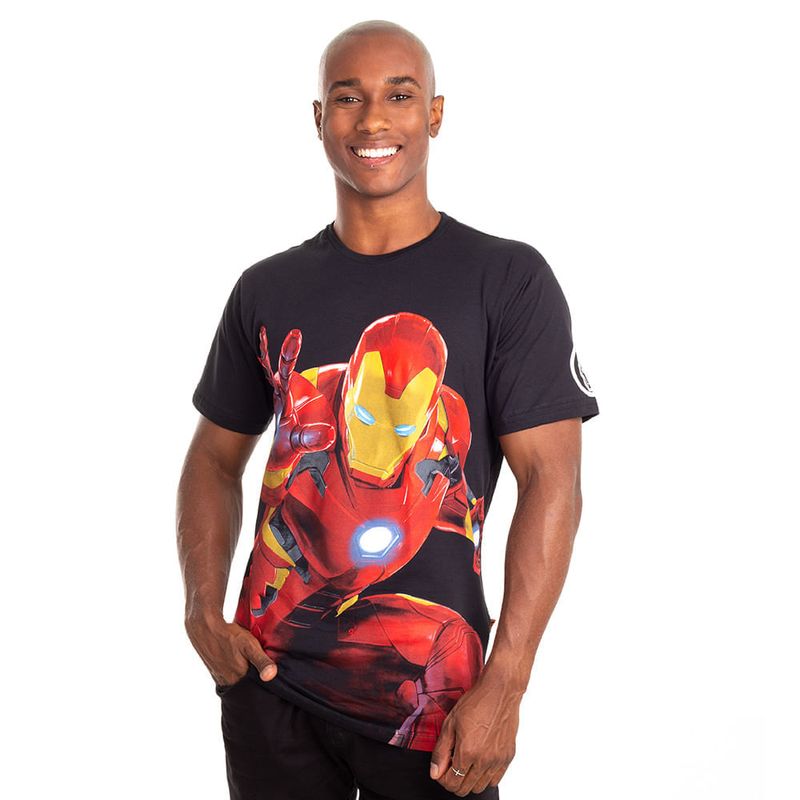 Camiseta Tip Top Homem De Ferro Vermelha - Compre Agora