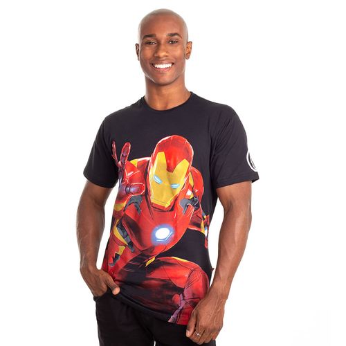 Camiseta Plus Size Homem de Ferro Super Heroes