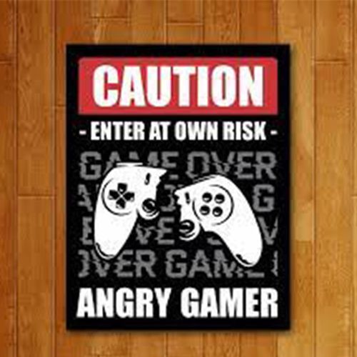 Placa Decorativa Angry Gamer (V2)