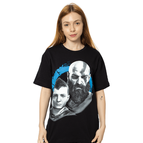 Camiseta God Of War Ragnarok - Kratos e Atreus