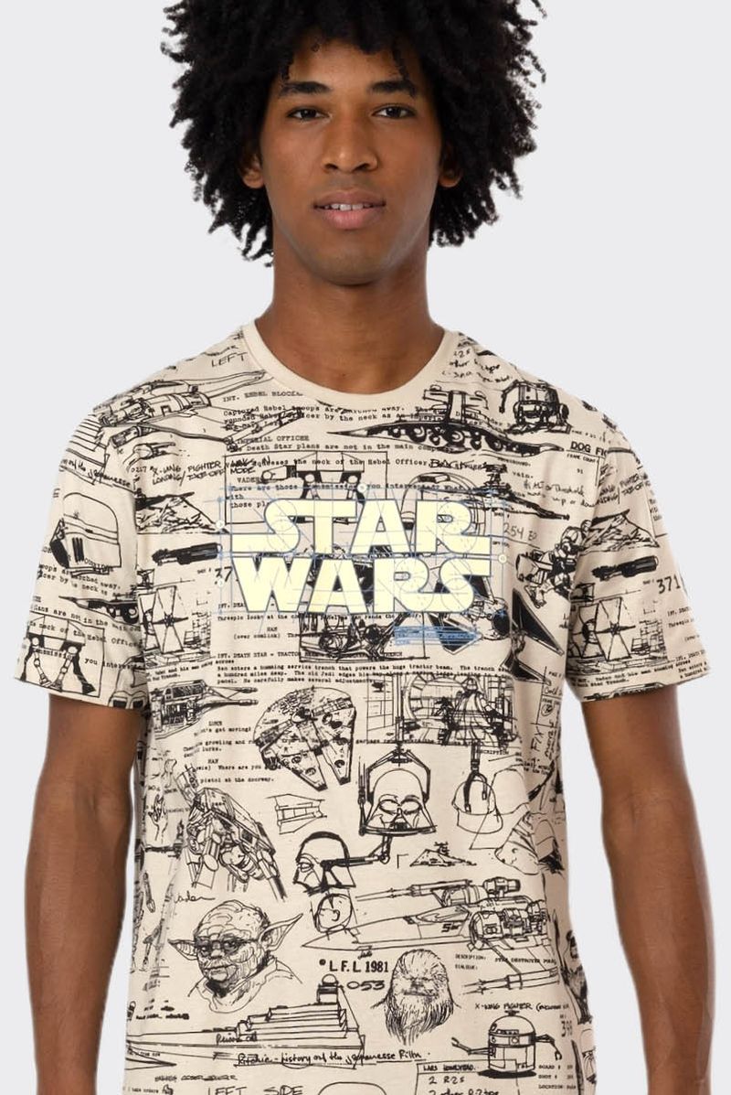 Camiseta Star Wars Rascunhos