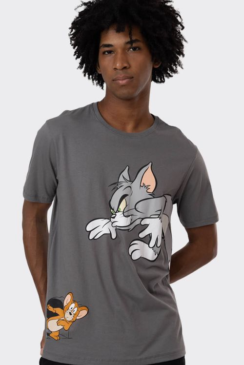 Camiseta Tom e Jerry Hole in Wall