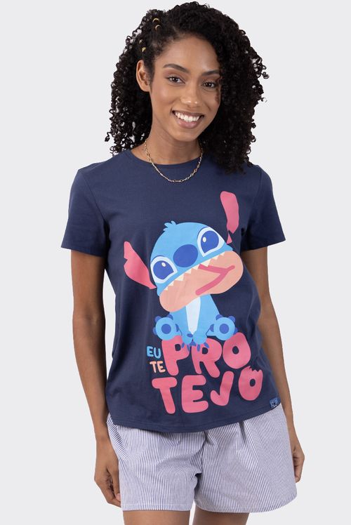 Camiseta Stitch Blue