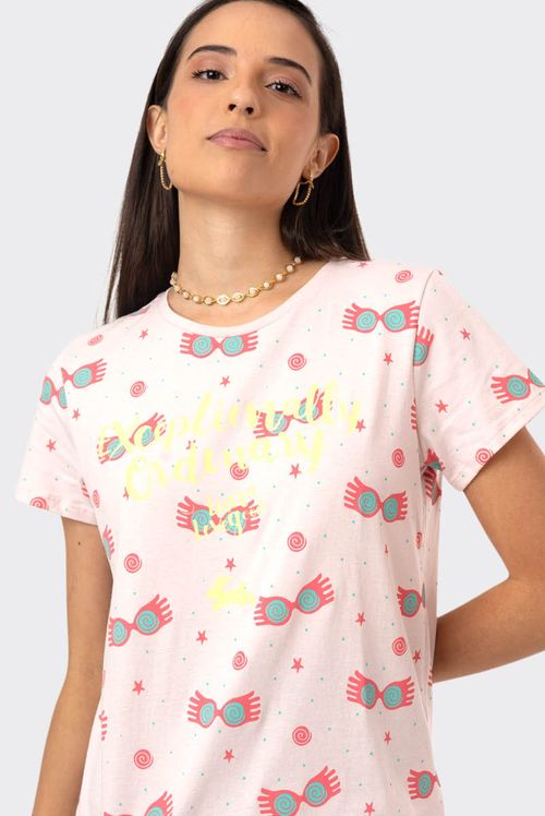 Camiseta Feminina Harry Potter Óculos Luna