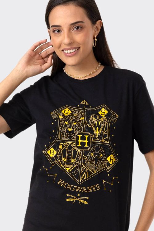 Camiseta Harry Potter Brasão de Hogwarts