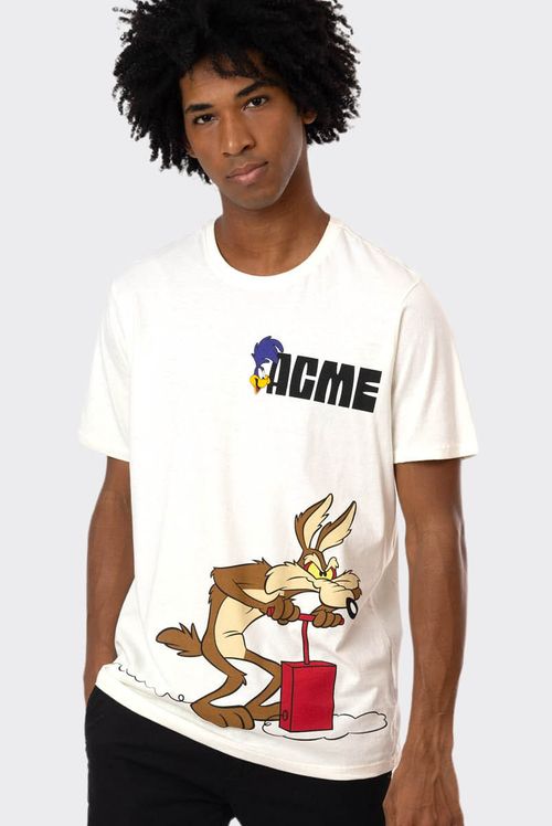 Camiseta Looney Tunes Coiote e Papaléguas Acme