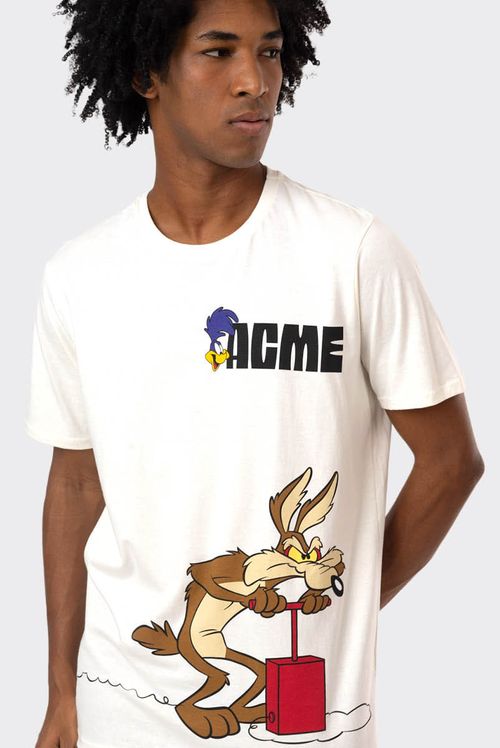 Camiseta Looney Tunes Coiote e Papaléguas Acme