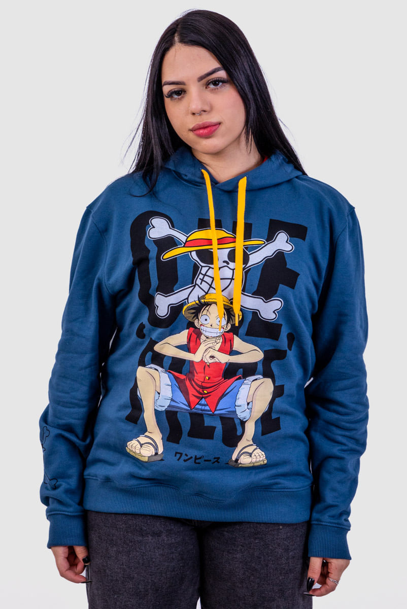 Moletom com Capuz One Piece Captain Monkey Luffy