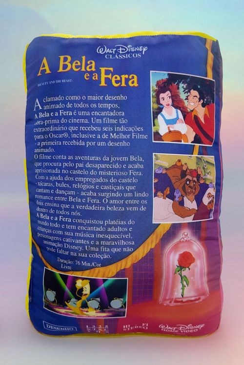 Almofada VHS Disney Bela e a Fera