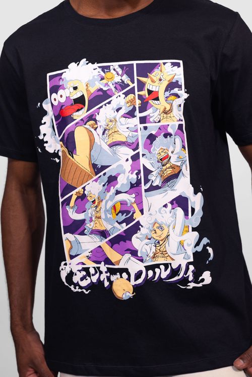 Camiseta One Piece Luffy Gear 5 Black