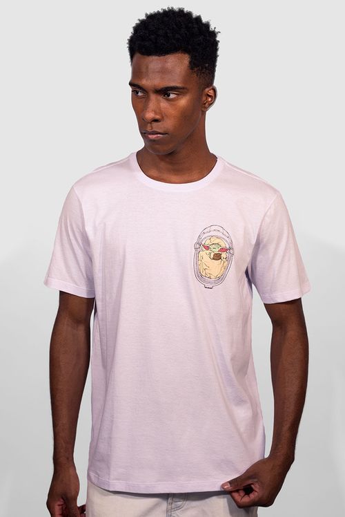 Camiseta Star Wars Baby Yoda e Din Djarin White