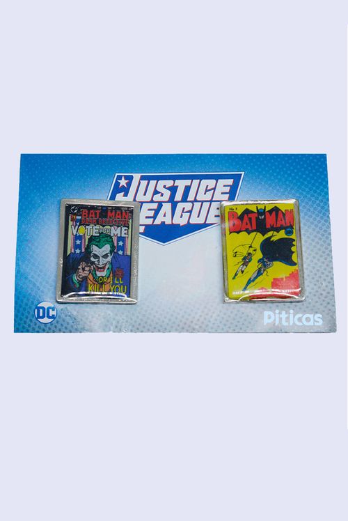 Kit com 2 Pins DC Comics Batman e Joker