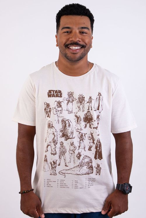 Camiseta Star Wars Raças da Galáxia