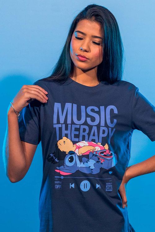 Camiseta Disney Stitch Music Therapy