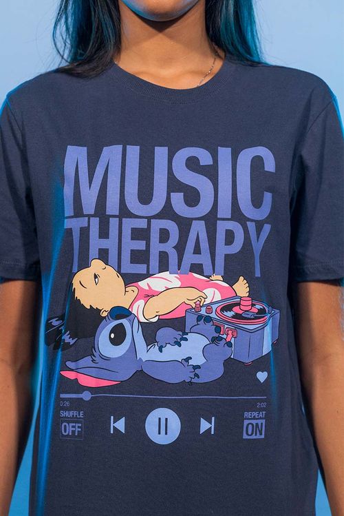 Camiseta Disney Stitch Music Therapy