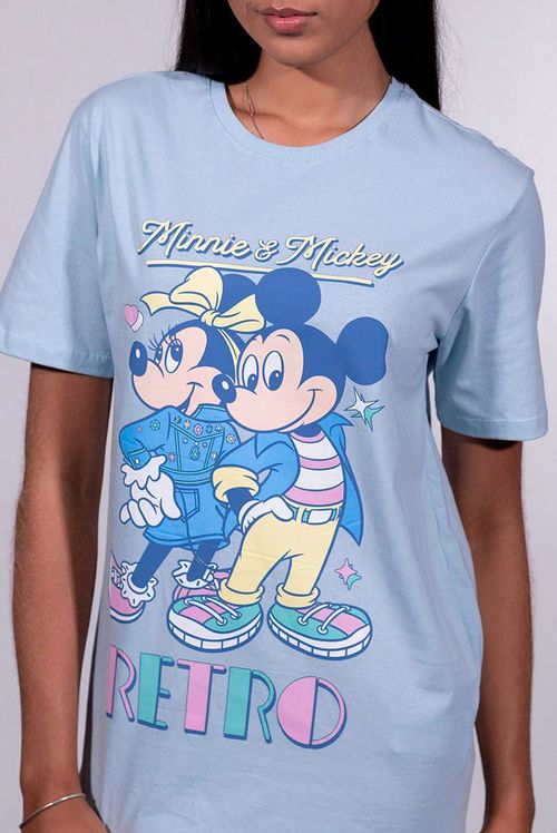 Camiseta Disney Minnie e Mickey Retro