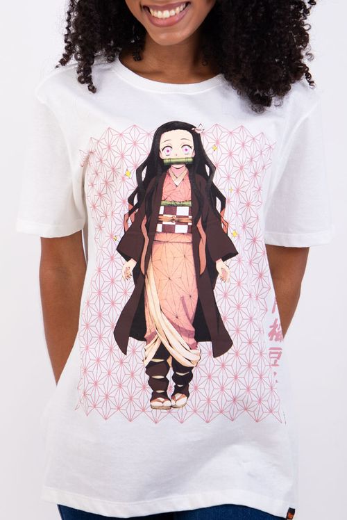 Camiseta Demon Slayer Nezuko Kamado White