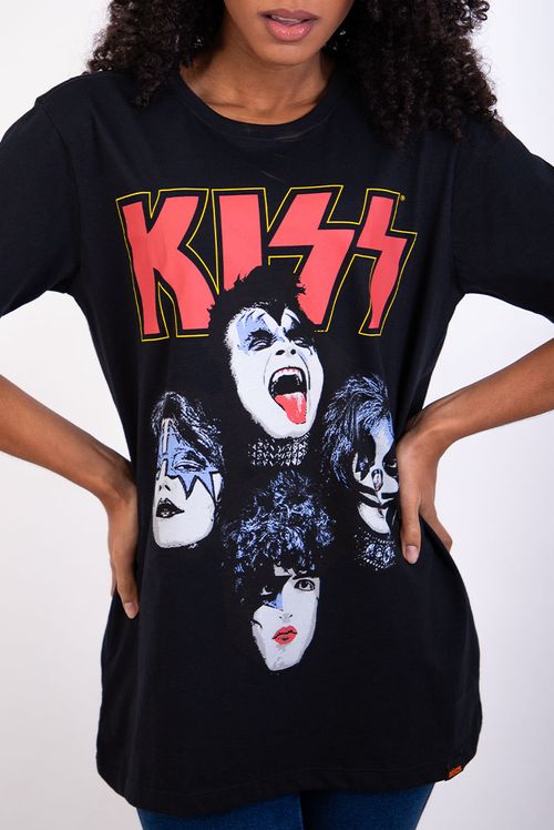 Camiseta Rock Hits Kiss Integrantes
