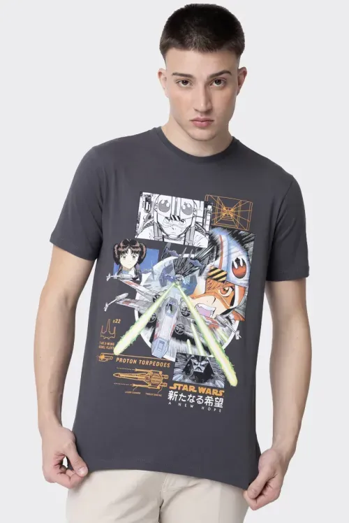 Camiseta Unissex Star Wars Mangá X-wing