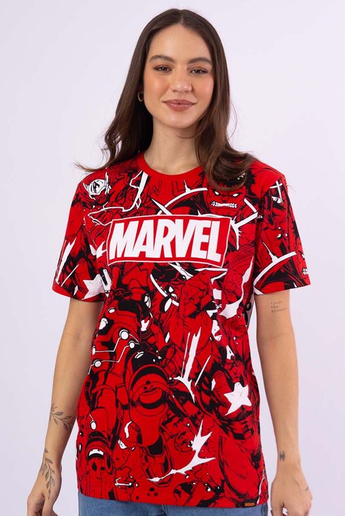 Camiseta Full Print Marvel Os Vingadores