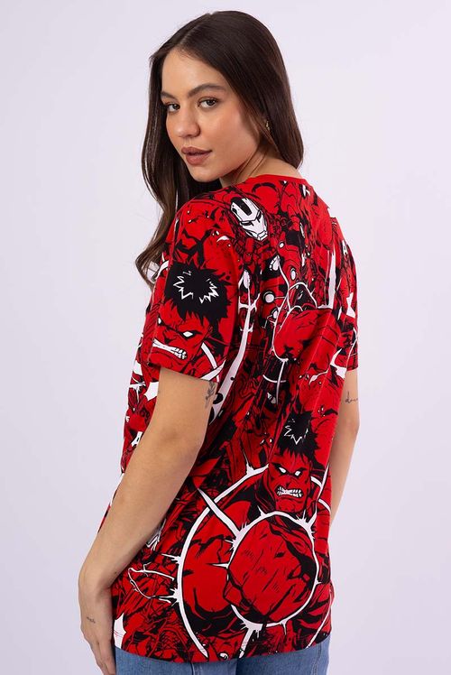 Camiseta Full Print Marvel Os Vingadores