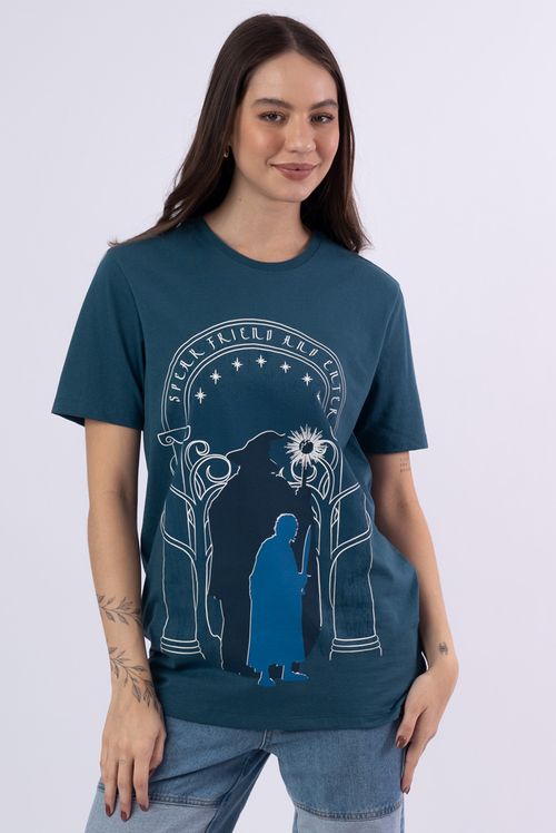 Camiseta Senhor dos Anéis Speak Friend And Enter