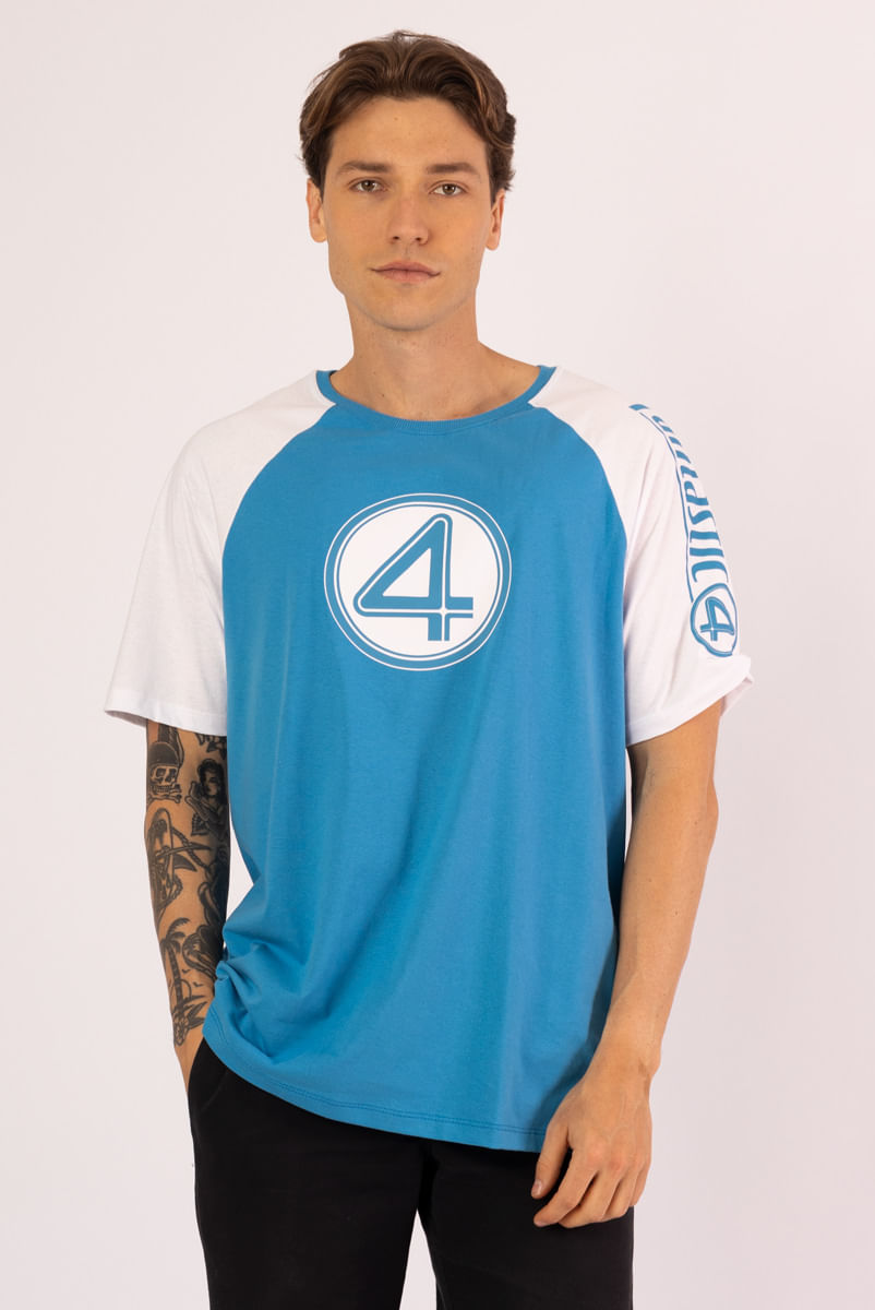 Camiseta Marvel Quarteto Fantástico Filme Uniforme