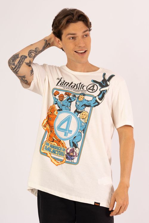 Camiseta Marvel Quarteto Fantástico Filme Grupo Comics