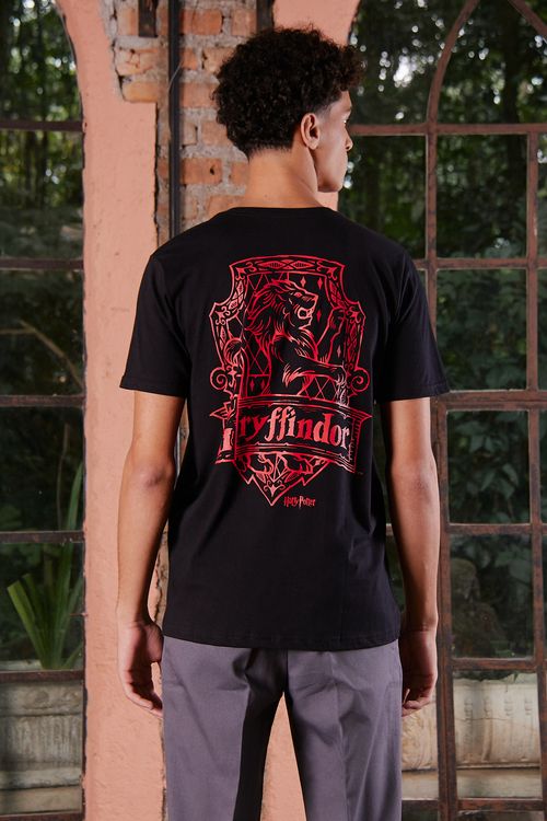 Camiseta Unissex Harry Potter Grifinória - Preto