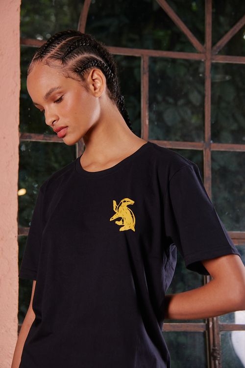 Camiseta Unissex Harry Potter Lufa-Lufa - Preto