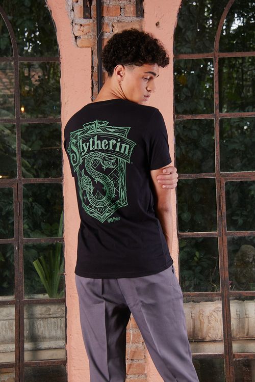 Camiseta Unissex Harry Potter Sonserina - Preto