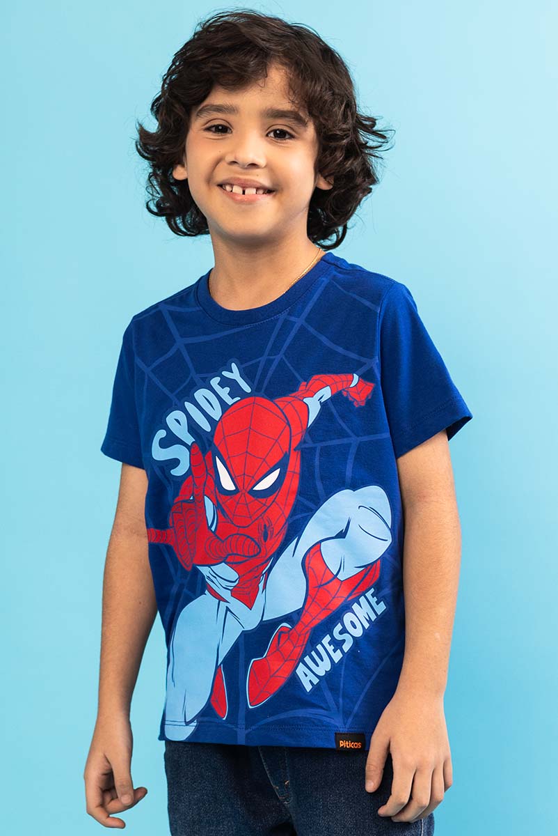 Camiseta Infantil Marvel Homem Aranha Spidey Awesome