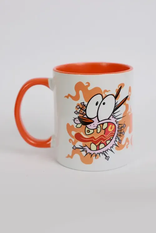 Caneca Coragem, O Cão Covarde Assustado