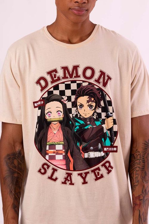 Camiseta Demon Slayer Tanjiro e Nezuko