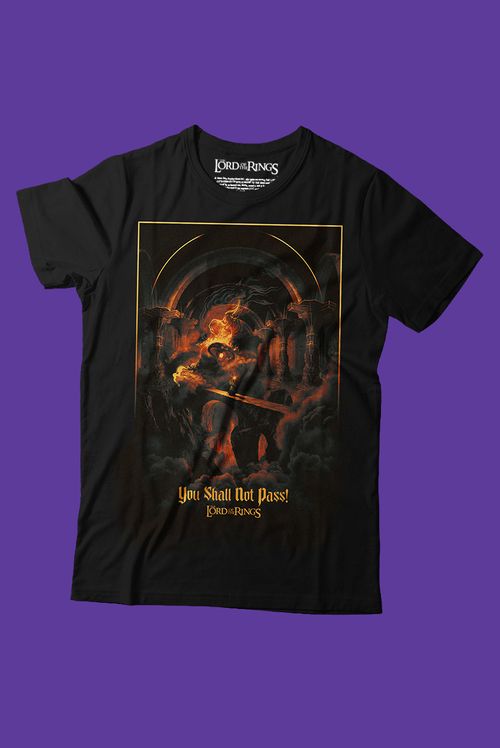 Camiseta O Senhor Dos Anéis You Shall Not Pass