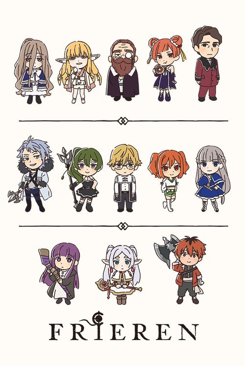 Camiseta Frieren Personagens