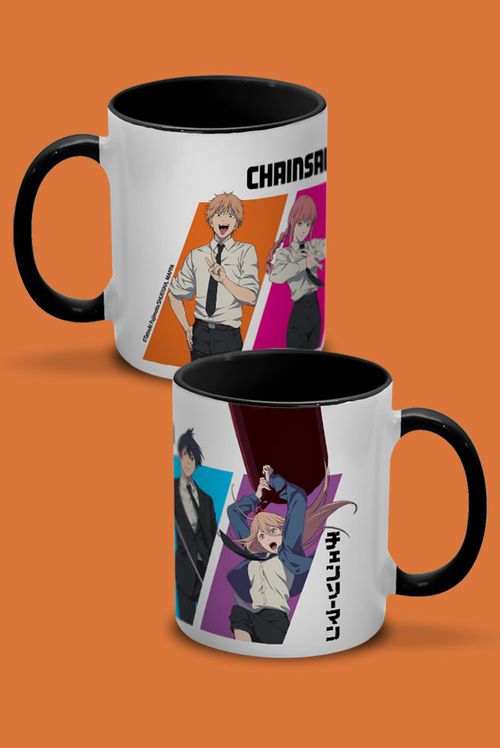 Caneca Chainsaw Man Personagens