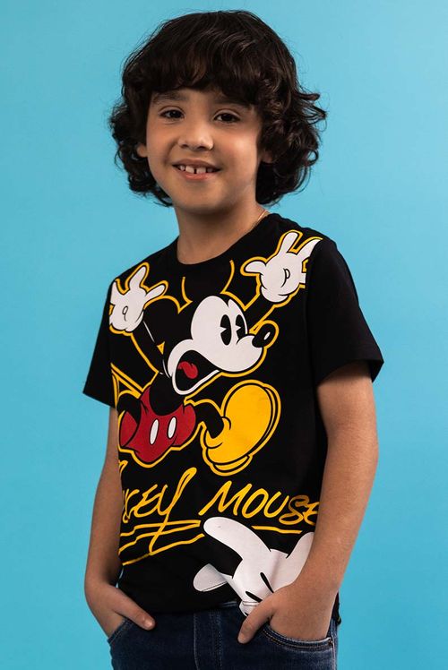 Camiseta Infantil Disney Mickey Mouse Assinatura