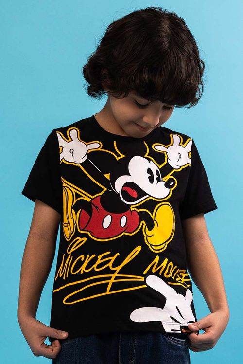 Camiseta Infantil Disney Mickey Mouse Assinatura