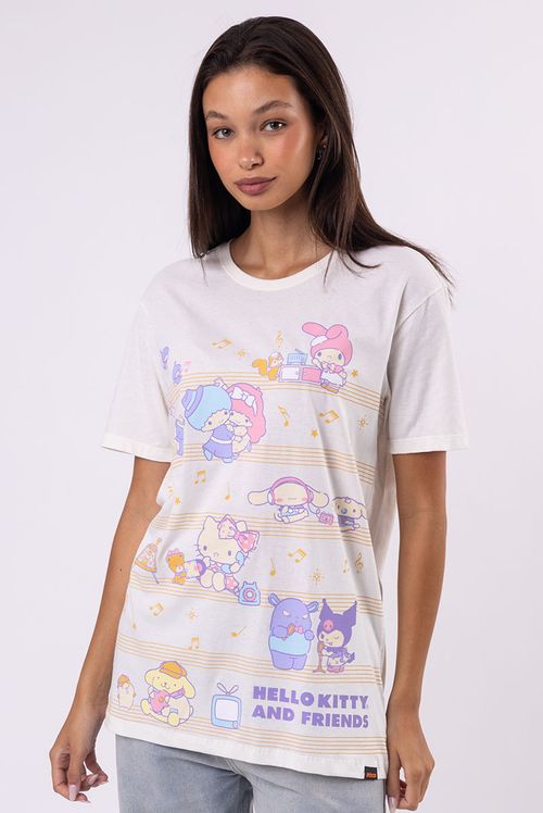 Camiseta Hello Kitty e Amigos Música