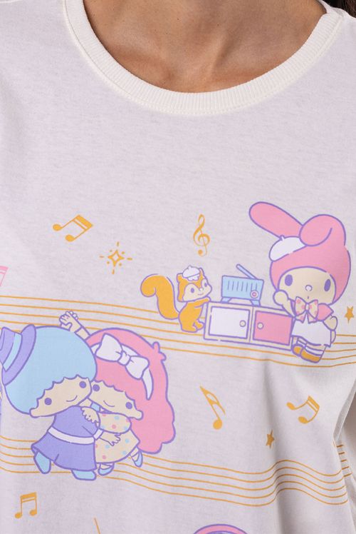 Camiseta Hello Kitty e Amigos Música