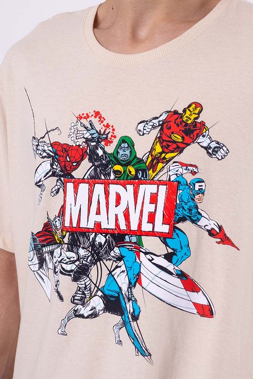 Camiseta Marvel Os Vingadores Logo Rascunho