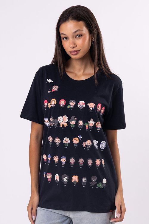 Camiseta Harry Potter Personagens Chibi