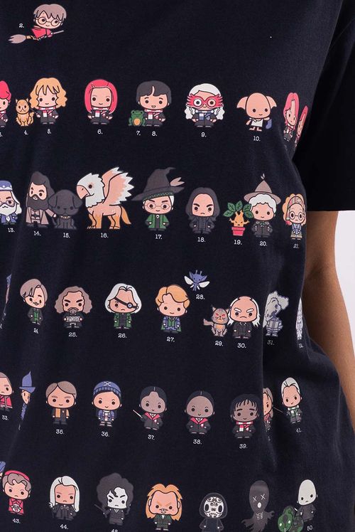 Camiseta Harry Potter Personagens Chibi
