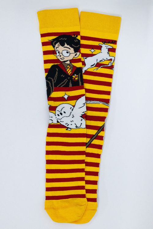 Meia Cano Alto Harry Potter Listras