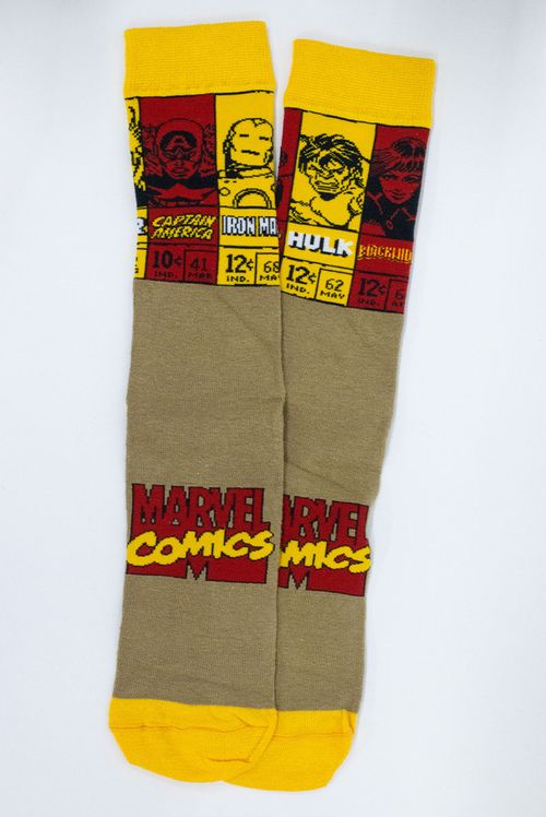 Meia Cano Alto Marvel Quadrinhos