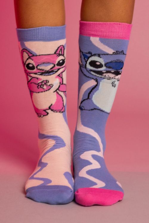 Meia Par Disney Stitch e Angel