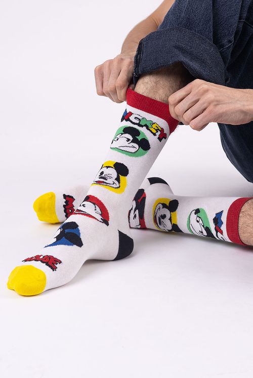 Meia Par Disney Mickey Mouse Retrô