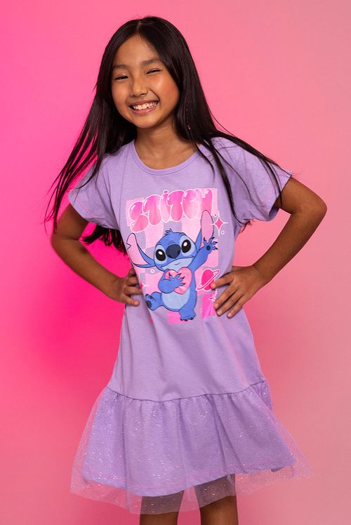 Vestido Infantil Disney Stitch