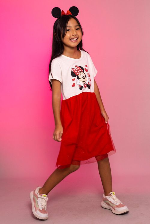 Vestido Infantil Disney Minnie Mouse